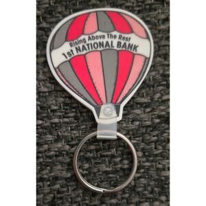Vintage Soft Rising Above the Rest 1st National Bank Keychain